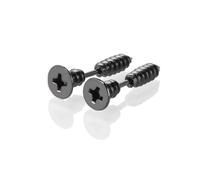 POVVFRTY 2 Stück Punk-Piercing-Ohrringe aus Titanstahl, Halloween-Accessoires for Männer und Frauen, lustige Schrauben(Black)