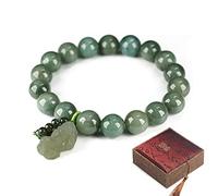 POVVFRTY Pixiu-Vintage-Armband, Fengshui-Reichtum, Wohlstand, Jade, Pixiu-Glücksarmband, natürliche grüne Jade, Pixiu-Armband, Geld anziehen, Reichtum, Glück, Kristall-Armband/10835