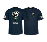 Powell Peralta Mike McGill T-Shirt mit Totenkopf und Schlange McTwist zum 40. Jahrestag, Marineblau, Größe S
