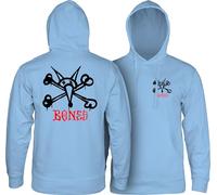 Powell Peralta Rat Bones Kapuzen-Sweatshirt, Blau-Aqua, Größe XL