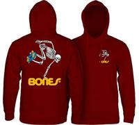 Powell Peralta Skateboard-Skelett-Kapuzen-Sweatshirt, Kastanienbraun, Größe XL, Kastanienbraun, X-Large