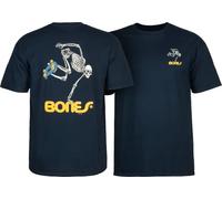 Powell - Peralta Skateboard-Skelett-T-Shirt, Marineblau, Größe XXL