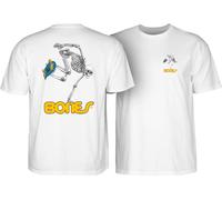 Powell Peralta Skateboard Skelett T-Shirt, Weiß, Größe L