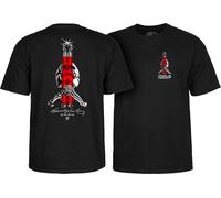 Powell Peralta Skull & Nunchucks Bruce Lee Collab T-Shirt, Schwarz, Schwarz, 3XL