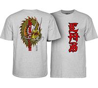 Powell Peralta Steve Caballero Ban This Dragon T-Shirts, Spor, Grau, Klein