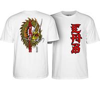 Powell Peralta Steve Caballero Ban This Dragon T-Shirts, Weiss/opulenter Garten, XX-Large