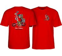Powell Peralta Steve Caballero Chopper Bike T-Shirts, Rot/Ausflug, einfarbig (Getaway Solids), L