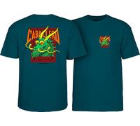 Powell Peralta Steve Caballero Street Dragon T-Shirt, Midnight Teal, 2XL