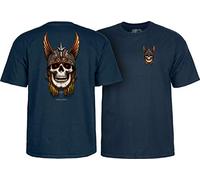 Powell Unisex Peralta Andy Anderson Skull Navy T Skate-Shirt, XL