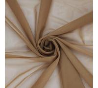 Power Mesh-Stoff, superfein, 4-Wege Stretch Netzstoff, Nylon-Spandex, transparentes Mesh, 1 Yard lang, 152 cm breit (Dunkel-Nude)