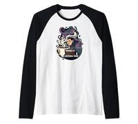 Powered by Coffee & Existential Dread Funny Tired Design Raglan