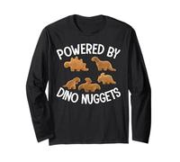 Powered by Dino Nuggets Chicken Nuggies Foodie Food Lover Langarmshirt