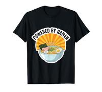 Powered by Ramen Lustiger japanischer Nudelliebhaber Witz Japan Fan T-Shirt