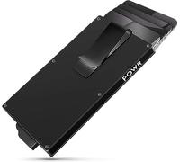 POWR Kartenetui Cardholder - EC Karten Etui und Kreditkartenetui Herren - RFID Schutz & NFC Blocker Kartenhalter Metall - Schmales Karten Wallet Portemonnaie Herren (Schwarz mit schwarzer Geldklammer)