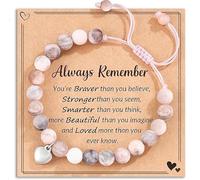 POWWA Geschenke für Teenager-Mädchen, süßes Herz-Charm-Naturstein-Armband für Teenager und Mädchen, Stein, Kein Edelstein