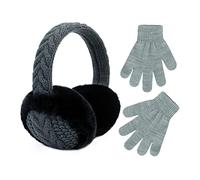 POXIMI Baby Warm Earmuffs Kid Magic Gloves Girl Soft Plush Ear Muffs Toddler Knit Mittens for Boy Winter Ear Warmer Set