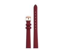 POYNMRE 12 mm 14 16 18 Kompatibel mit Swarovski 5158544 5158972 Fossil Cartier Uhrenarmband Echtleder Schnellverschluss Damenarmband(Red rose gold,Width 16mm)