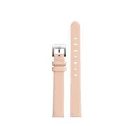 POYNMRE 12 mm 14 Quick Fashion Damen-Uhrenarmband, kompatibel mit Fossil TISSOT Citizen, Damen-Armband aus weichem Rindsleder, Rot, Rosa, Grau, Weiß(Pink-steel,Width 12mm)
