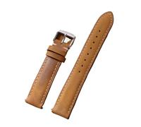 POYNMRE 14/16/18/20/22/24 mm Schnellverschluss-Uhrenarmband, Herren- und Damenarmband, Echtleder-Uhrenarmband, Ersatzarmband im Vintage-Braun-Stil(Yellow Brown,18mm)