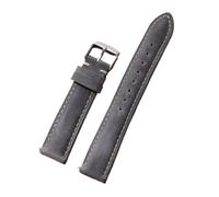 POYNMRE 14/16/18/20/22/24 mm Schnellverschluss-Uhrenarmband, Herren- und Damenarmband, Echtleder-Uhrenarmband, Ersatzarmband im Vintage-Braun-Stil(Grey,24mm)