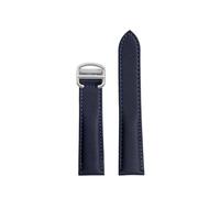POYNMRE 16 mm, 18, 20, dunkelblaues Nylon-Uhrenarmband, kompatibel mit Cartier London Herren, SANTOS Damen, Rindsleder-Armband(Blue silver,Width 18mm)