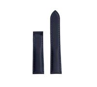 POYNMRE 16 mm, 18, 20, dunkelblaues Nylon-Uhrenarmband, kompatibel mit Cartier London Herren, SANTOS Damen, Rindsleder-Armband(Blue no buckle,Width 20mm)