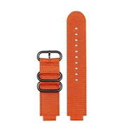 POYNMRE 16 mm, kompatibel mit Casio Ga900 Ga700 GA-110 GA-100 GA-120, atmungsaktives Uhrenarmband, Nylon-Armband, Edelstahl-Schnallenarmband(Orange black buckle)
