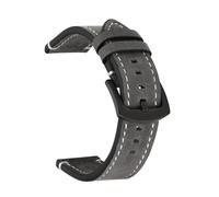 POYNMRE 18 mm, 19, 20, 21, 22, 24 Uhrenarmband, Retro-Uhrenarmband aus echtem Leder, Universal-Uhrenarmbänder, Armband Rindsleder(Gray,19mm)