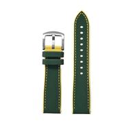 POYNMRE 18 mm, 20, 22, 24 Hybrid-Uhrenarmband aus FKM-Fluorkautschuk, weiches FPM-Armband mit Schnellverschluss, kompatibel allen wasserdichten Uhren(Green Yellow 1,22mm)