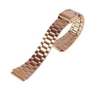 POYNMRE 18 mm, kompatibel mit Casio F-91W, Edelstahl-Armband, SGW400, F91W, F84, F105/108/A158W/168, AE1200/1300, Vintage-Armband aus Stahl(Rose Gold-C)