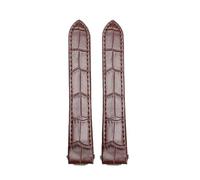 POYNMRE 19 mm 20 Schnellverschluss-Uhrenarmband aus echtem Leder, kompatibel mit Cartier Roadster W6206018 W6206017, Nylon-Armband for Herren und Damen(A Brown no Clasp,19mm)