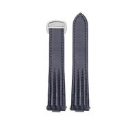 POYNMRE 19 mm 20 Schnellverschluss-Uhrenarmband aus echtem Leder, kompatibel mit Cartier Roadster W6206018 W6206017, Nylon-Armband for Herren und Damen(Nylon Blue silver,20mm)