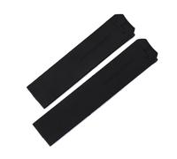 POYNMRE 20 mm 21 schwarz-orangefarbenes Silikonkautschukarmband, kompatibel mit Tissot TOUCH COLLECTION EXPERT SOLAR Serie T091T013 T081 Herrenuhrarmband(Black no clasp,20mm)