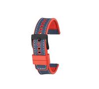 POYNMRE 20 mm 22 24 Uhrenarmband mit Nylon-Silikonbasis, kompatibel Panerai PAM1391/1565 PAM01579 PAM01391 PAM01208 PAM02319 Herrenarmband(Blue Light Blue,24mm)