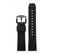 POYNMRE 20 mm 22 Gummi-Uhrenarmband mit Schnellverschluss, kompatibel Casio Mido Seiko Citizen Sports, wasserdichtes Silikonarmband(Black black,22mm)