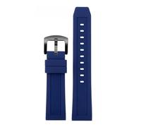 POYNMRE 20 mm 22 Gummi-Uhrenarmband mit Schnellverschluss, kompatibel Casio Mido Seiko Citizen Sports, wasserdichtes Silikonarmband(Blue black,20mm)