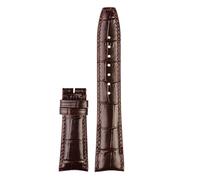 POYNMRE 20 mm 22 Uhrenarmband aus italienischem Rindsleder mit Nadelfaltschließe, Lederarmband, passend for Armbänder der IWC PORTUGIESER-Serie(Brown no buckle)