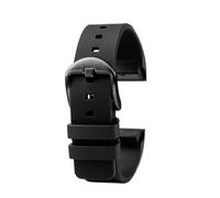 POYNMRE 20 mm 23 Uhrenarmband for Herren und Damen, kompatibel mit Cartier Santos 100 W20073X8 W20106X8 W2020008, Gummiarmband, Silikonarmband(Black black pin,20mm)