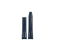 POYNMRE 21 22 mm Arc Fluorkautschuk FKM-Armband, kompatibel mit Longines Conquest GMT L3.890.4 .790 830. Uhrenarmband gebogenem Ende(Blue-no,22mm)