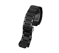 POYNMRE 27x19 24x17 21x13m Herren- und Damen-Uhrenarmband, kompatibel mit Yubo Soul BIG BANG Classic Fusion, Metallarmband, massives Edelstahlarmband(Noir,24x17mm width)