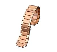 POYNMRE 27x19 24x17 21x13m Herren- und Damen-Uhrenarmband, kompatibel mit Yubo Soul BIG BANG Classic Fusion, Metallarmband, massives Edelstahlarmband(Rose gold,21x13mm width)