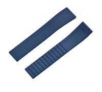 POYNMRE CTS FKM Fluorkautschuk-Uhrenarmbänder, 18 mm, 19, 20, 22, Schnellverschluss-Schmetterlingsschnalle, zuschneidbare, langlebige, schweißfeste Uhrenarmbänder(Blue,20MM_GOLD BUCKLE)
