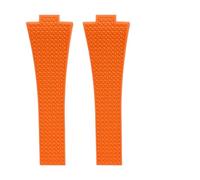 POYNMRE CTS-Kautschukarmband, kompatibel mit TISSOT PRX Powermatic 35 mm und 40 Uhren, 11 12, Schnellverschluss-Federschließe, Marineblau, Schwarz, FKM-Uhrenarmbänder(Orange,12MM_BLACK BUCKLE)