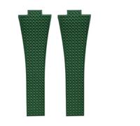 POYNMRE CTS-Kautschukarmband, kompatibel mit TISSOT PRX Powermatic 35 mm und 40 Uhren, 11 12, Schnellverschluss-Federschließe, Marineblau, Schwarz, FKM-Uhrenarmbänder(Green,12MM_SILVER BUCKLE)