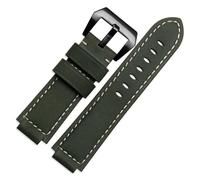 POYNMRE Echtleder-Uhrenarmband, kompatibel mit Timex T49859|T2N720|T2p141|T2n722|723|738|739, Armband Edelstahl-Uhrenarmband(Green-black)