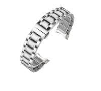 POYNMRE Edelstahlarmband mit gebogenem Ende, kompatibel mit Tissot 1853 Couturier T035, 14/16/17/18/22/24 mm, Uhrenarmband for Damen und Herren(Silvery-Curved,22mm)