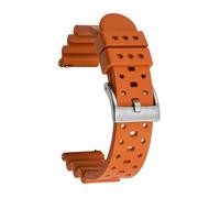 POYNMRE Fluorkautschuk-Armband, Schnellverschluss, 18 mm, 20, 22, 24, universelles Armband, kompatibel mit Casio Seiko-Uhren, Ersatzarmband(Orange,24mm)