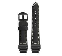 POYNMRE GBD-H1000 Modifiziertes Leder-Uhrenarmband, kompatibel mit Casio Cat Man Series GBD-H1000-1/A4/1A7/8/4, Herren-Lederarmband-Zubehör(A-black black)
