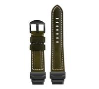 POYNMRE GBD-H1000 Modifiziertes Leder-Uhrenarmband, kompatibel mit Casio Cat Man Series GBD-H1000-1/A4/1A7/8/4, Herren-Lederarmband-Zubehör(B-green black)