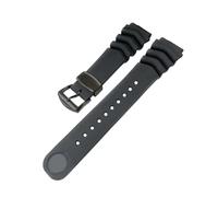 POYNMRE Harzarmband + Metallhalterring, Stahlverschluss, kompatibel mit Prospex SPR009 SKX007 SKX009, wasserdichtes Taucher-Sportuhrenarmband, 20 mm, 22(Black black-nologo,20mm)